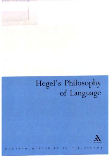 Hegel's Philosophy of Language