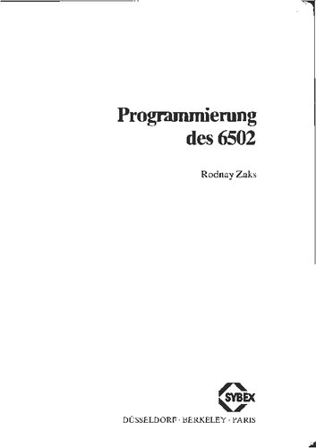 Programmierung des 6502