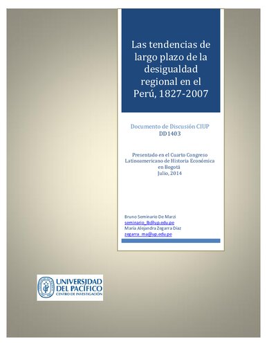 Las tendencias de largo plazo de la desigualdad regional en el Perú, 1827-2007