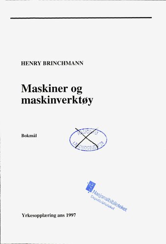 Maskiner og maskinverktøy