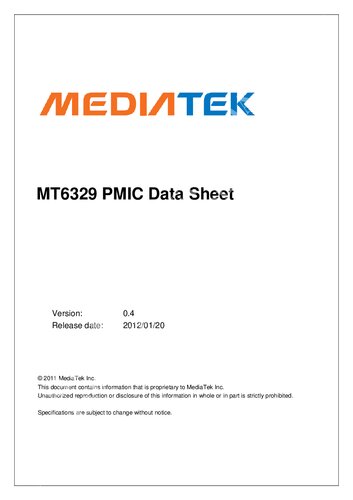 MT6329 PMIC Datasheet