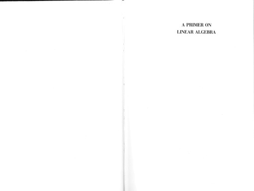 A Primer on Linear Algebra
