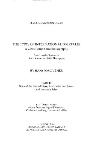 The Types of International Folktales: A Classification and Bibliography
