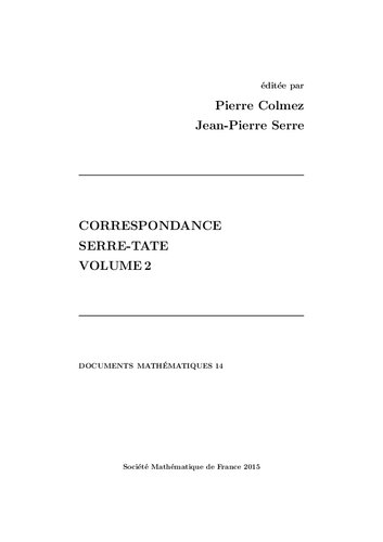 Correspondance Serre-Tate