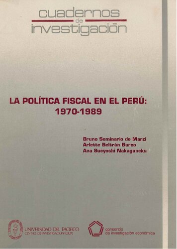 La política fiscal en el Perú: 1970-1989