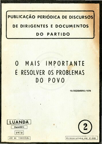 O mais importante é resolver os problemas do Povo