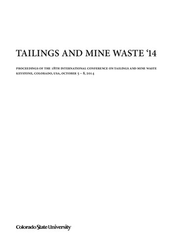 tailings and mine waste 2014