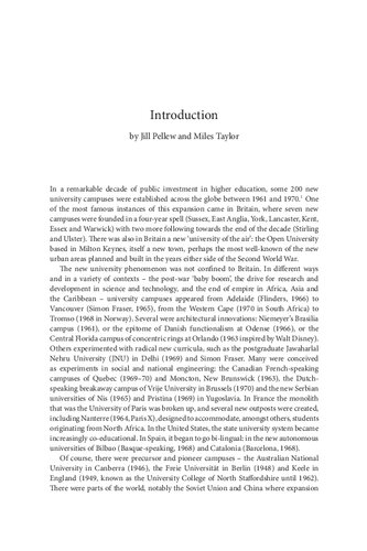 Utopian universities: a global history of the new campuses of the 1960s /