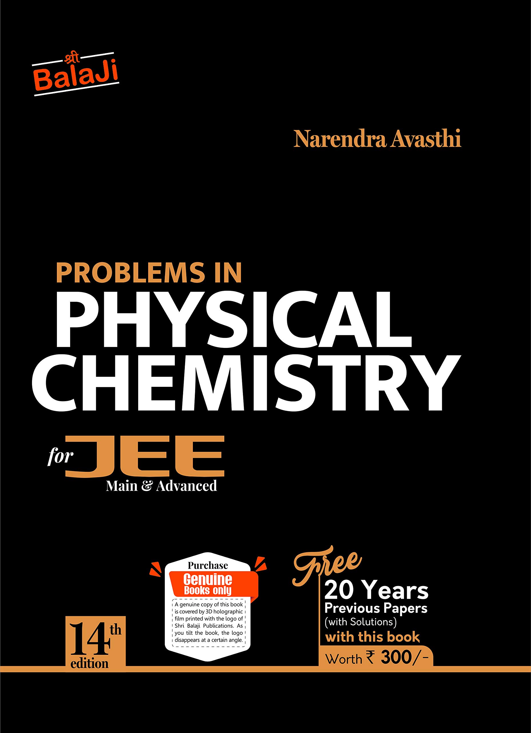 Problems in Physical Chemistry for JEE (Main & Advanced) - 14/e, 2021-22 Session