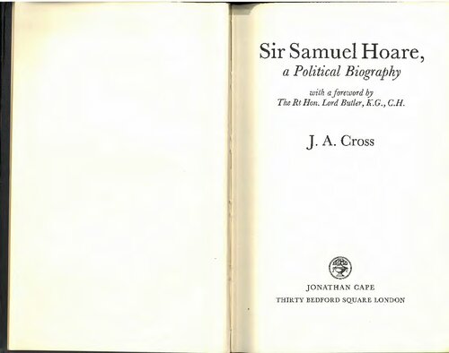 Samuel Hoare: A Political Biography