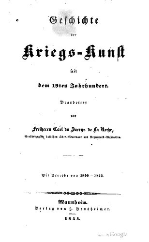 Geschichte der Kriegskunst seit dem 19. Jahrhundert