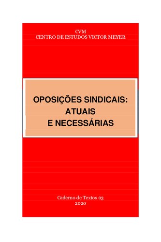 Oposições sindicais: atuais e necessárias