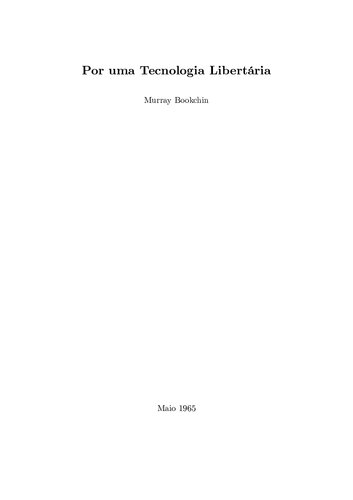 Por uma tecnologia libertária