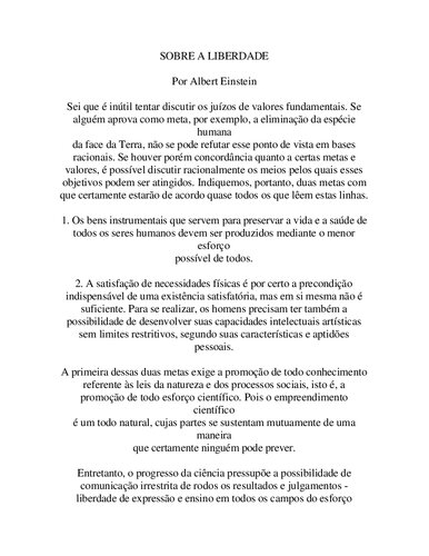 Sobre a liberdade