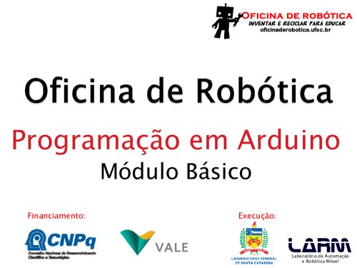 Programação em arduíno: módulo básico