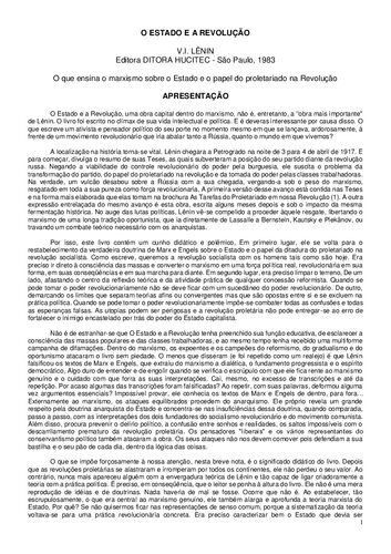 O Estado e a Revolução