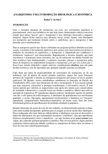 Anarquismo: uma introdução ideológica e histórica