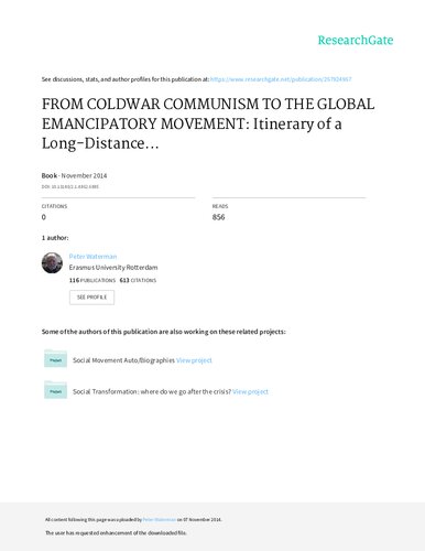 From Coldwar Communism to the Global Emancipatory Movement. Itinerary of a Long-Distance Internationalist