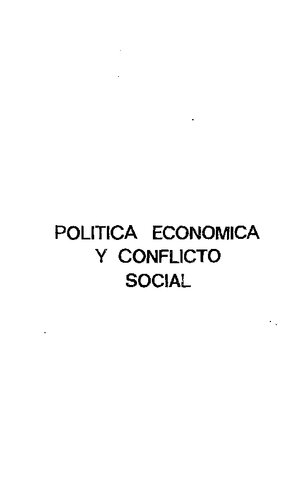 Política económica y conflicto social