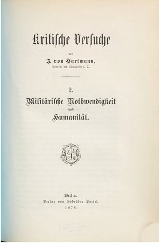 Militärische Notwendigkeit und Humanität