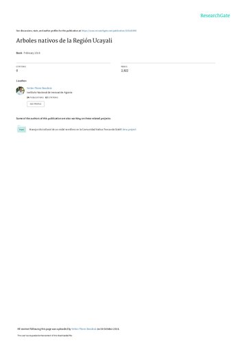 Árboles nativos de la Región Ucayali