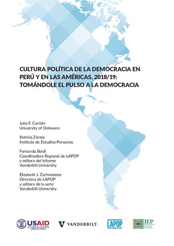 Cultura política de la democracia en Perú y en las Américas, 2018/19: Tomándole el pulso a la democracia