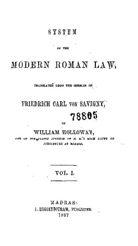 System of the modern roman law