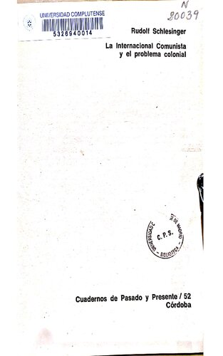 La Internacional Comunista y el problema colonial