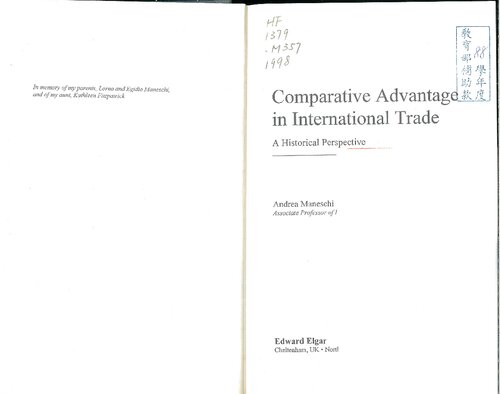 Comparative advantage in international trade : a historical perspective