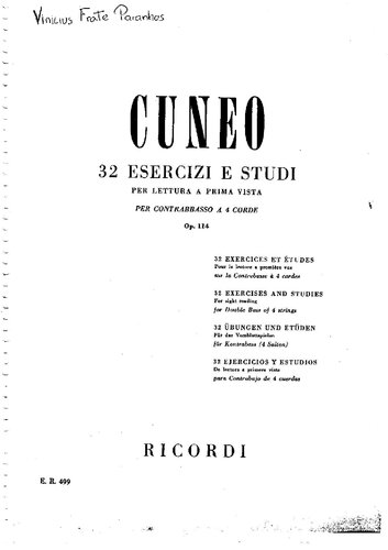 32 Exercises And Studies For Sight Reading