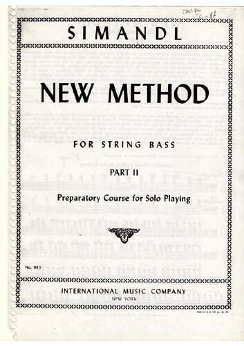 New Method For The String Bass Part 2.
