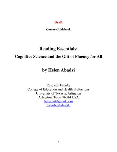 Reading Essentials: Cognitive Science and the Gift of Fluency for All