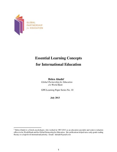 Essential Learning Concepts  for International Education