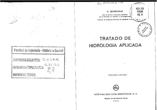 Tratado de Hidrologia Aplicada
