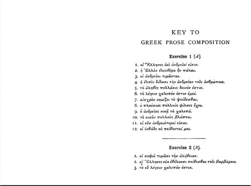 Key to Greek Prose Composition.