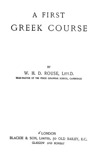 A First Greek Course