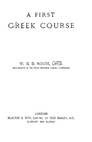 A First Greek Course