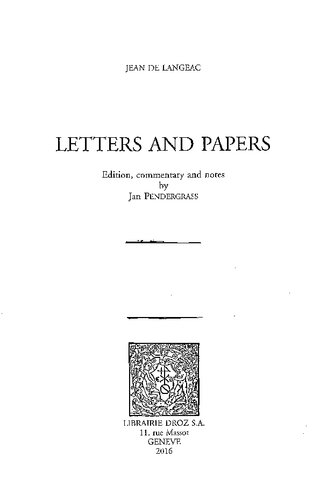 Letters and papers /