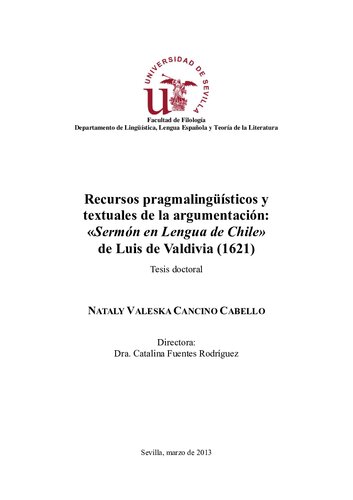Recursos pragmalingüísticos y textuales de la argumentación: «Sermón en Lengua de Chile» de Luis de Valdivia (1621)