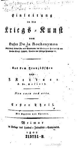 Einleitung in die Kriegs-Kunst