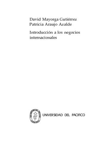 Introducción a los negocios internacionales