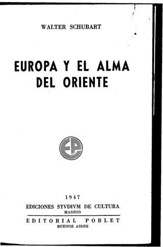 Europa y el alma del Oriente