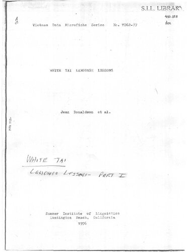 White Tai language lessons