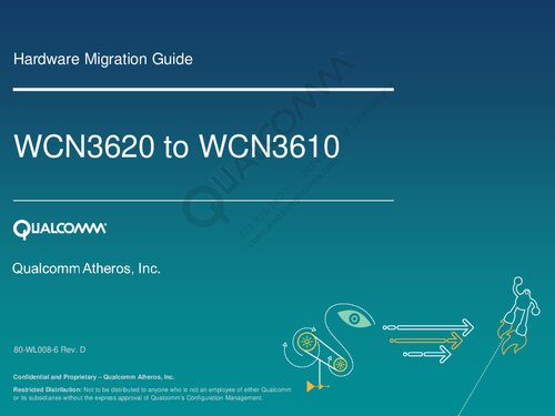 WCN3620 to WCN3610 Hardware Migration Guide