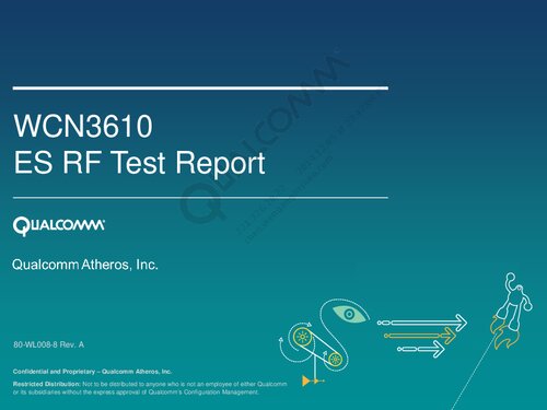 WCN3610 ES RF Test Report