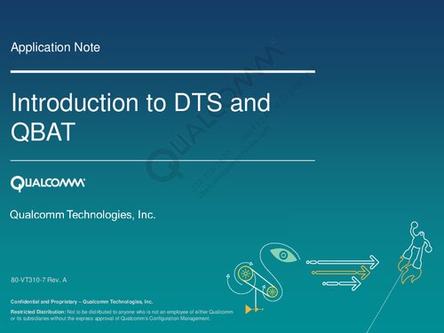 Introduction to DTS and QBAT