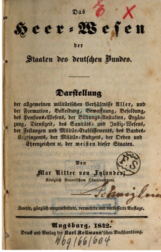 Das Heerwesen der Staaten des Deutschen Bundes