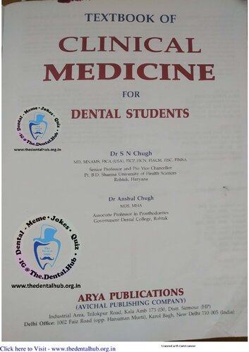 Textbook of Clinical Medicine for Dental Students
