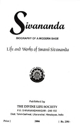 Life and works. [1], Biography of a modern sage.