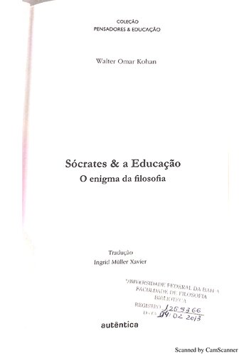 Sócrates & a Educação - O enigma da filosofia